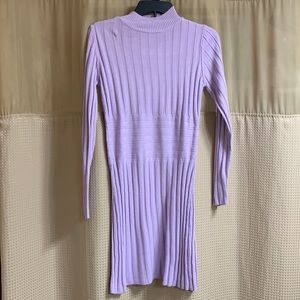 Long sleeve purple dress